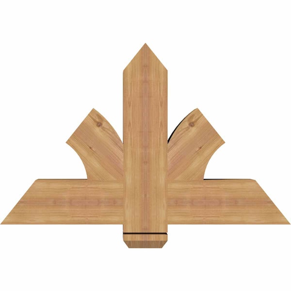 Ekena Millwork Redmond Smooth Timber Gable Bracket, Western Red Cedar, 36"W x 23"H x 5 1/2"D x 5 1/2"F, 15/12 Pitch GBW036X23X0606RED00SWR - main